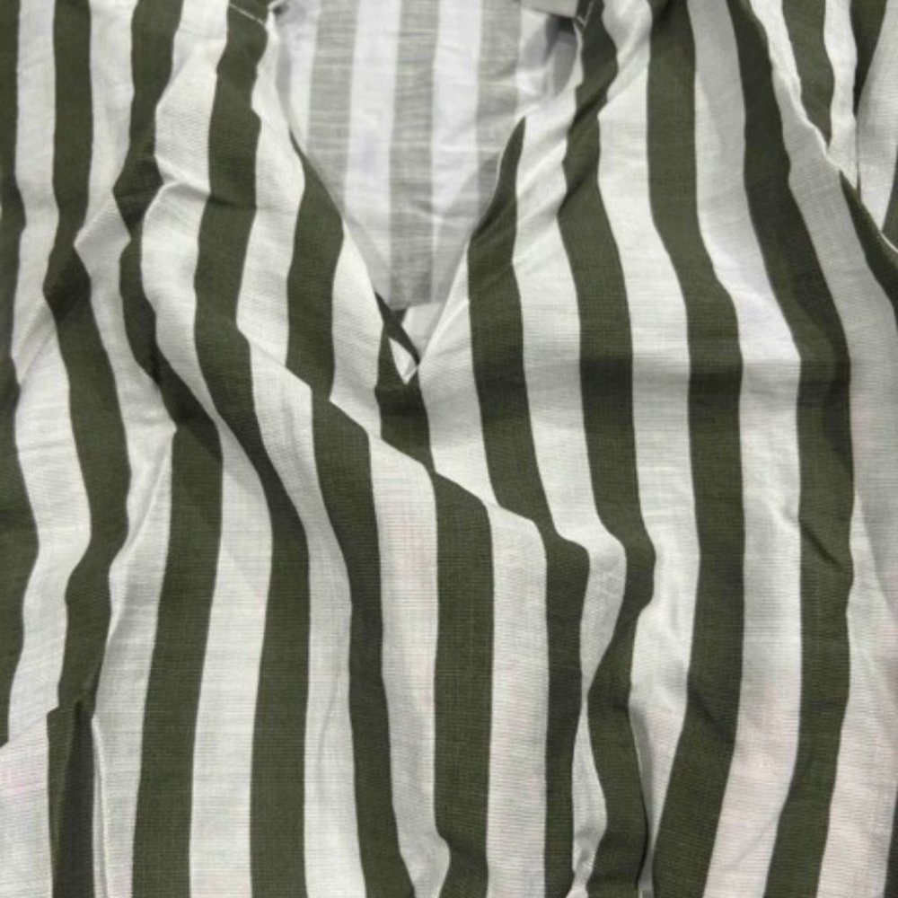 Nautical striped notched neck belted maxi dress - Picture 6 of 7